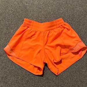 Neon Orange Lululemon Shorts
